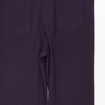 Womens UK Size 12 Casual Comfort Regular Fit  Purple Trousers