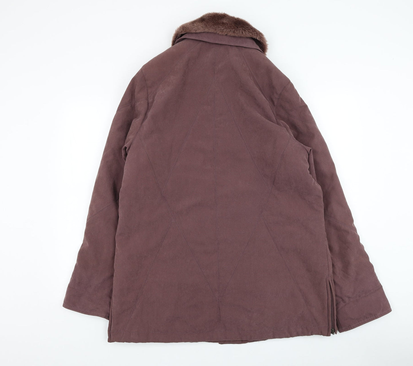 Womens UK Size 14 Soon Purple Overcoat