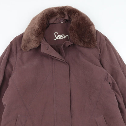 Womens UK Size 14 Soon Purple Overcoat