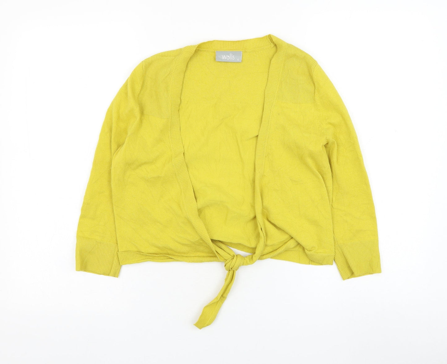 Womens UK Size S Wallis Yellow Cardigan Jumper