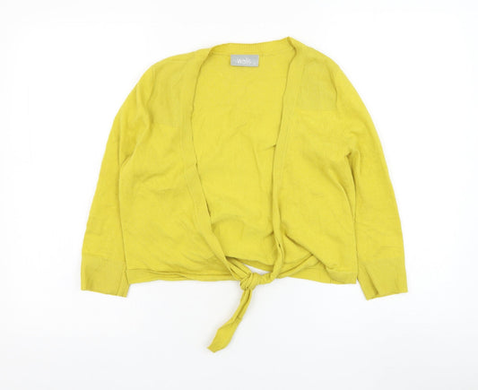 Womens UK Size S Wallis Yellow Cardigan Jumper