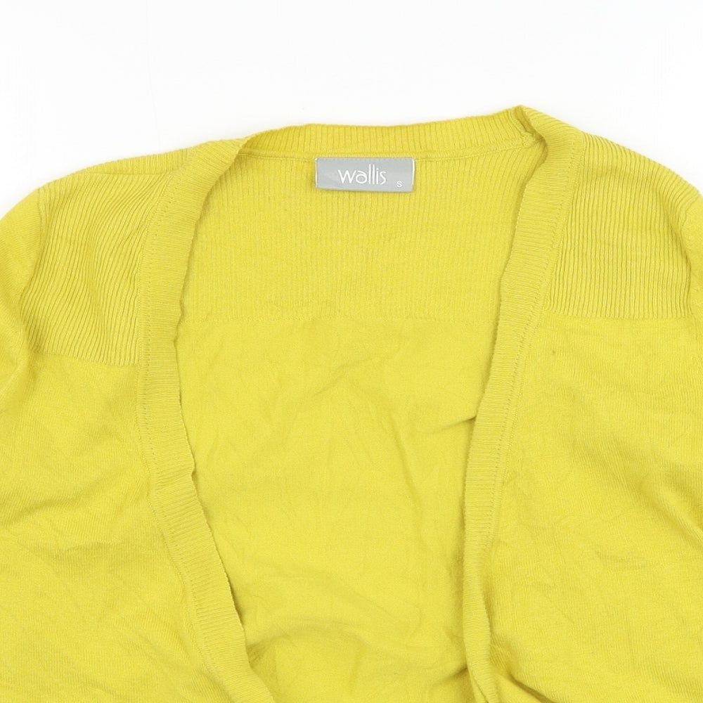 Womens UK Size S Wallis Yellow Cardigan Jumper