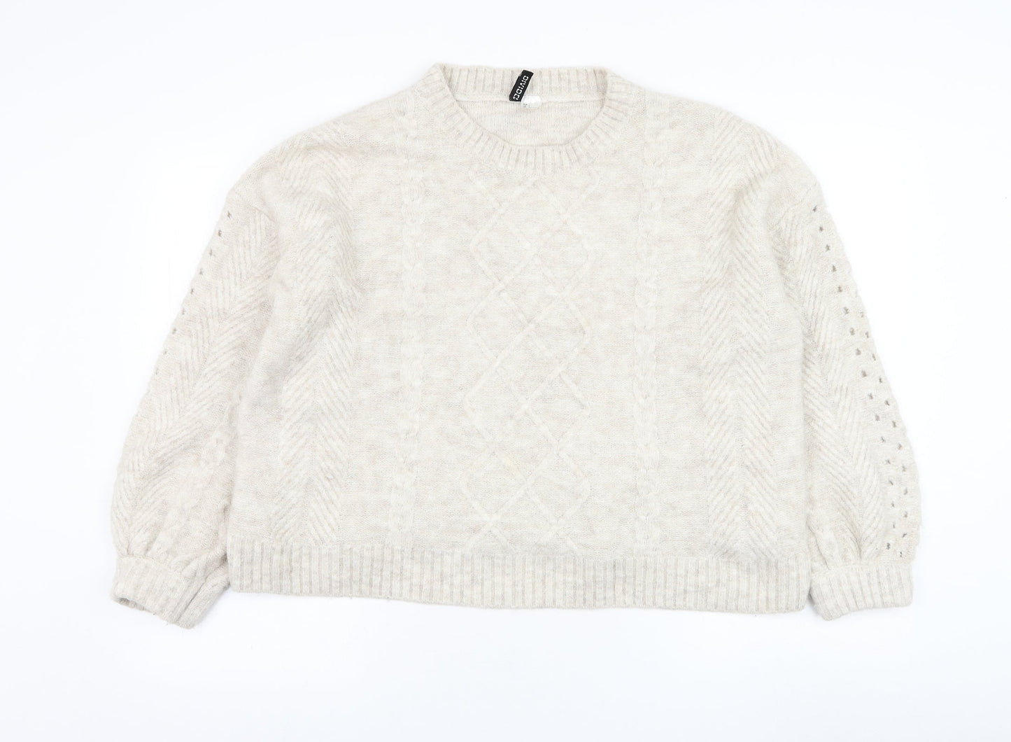 Womens UK Size L Divided by H&M Ivory Pullover Jumper