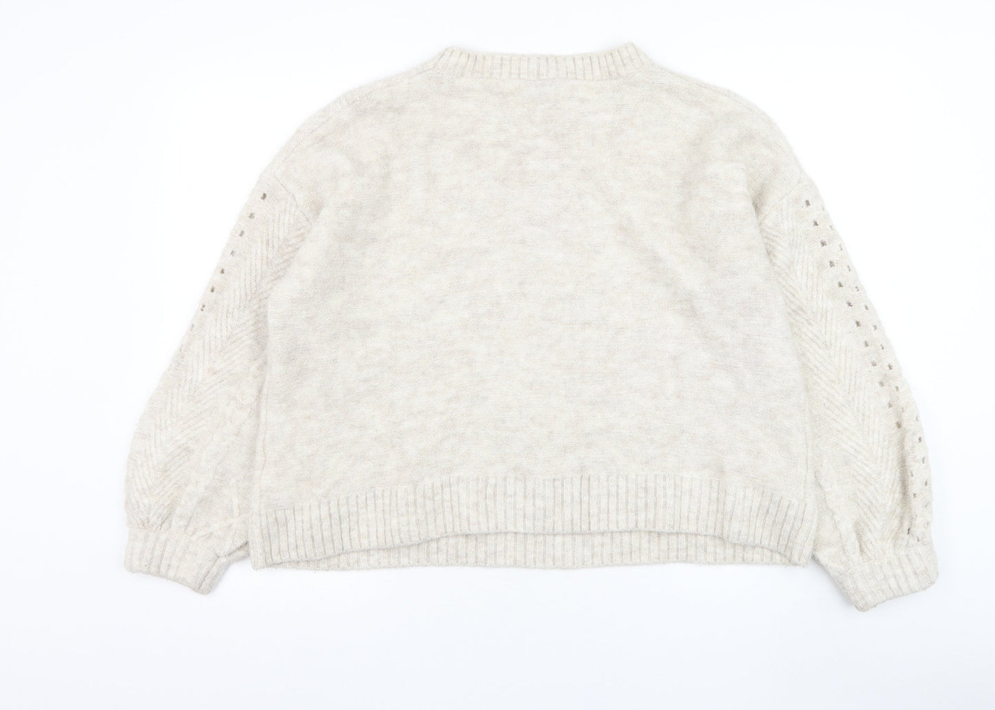 Womens UK Size L Divided by H&M Ivory Pullover Jumper