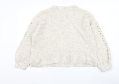 Womens UK Size L Divided by H&M Ivory Pullover Jumper