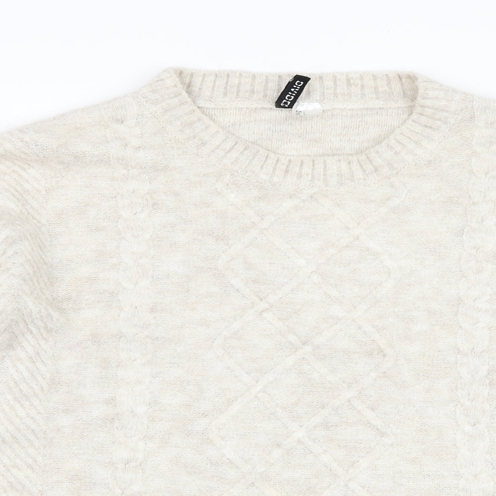 Womens UK Size L Divided by H&M Ivory Pullover Jumper