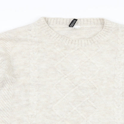Womens UK Size L Divided by H&M Ivory Pullover Jumper