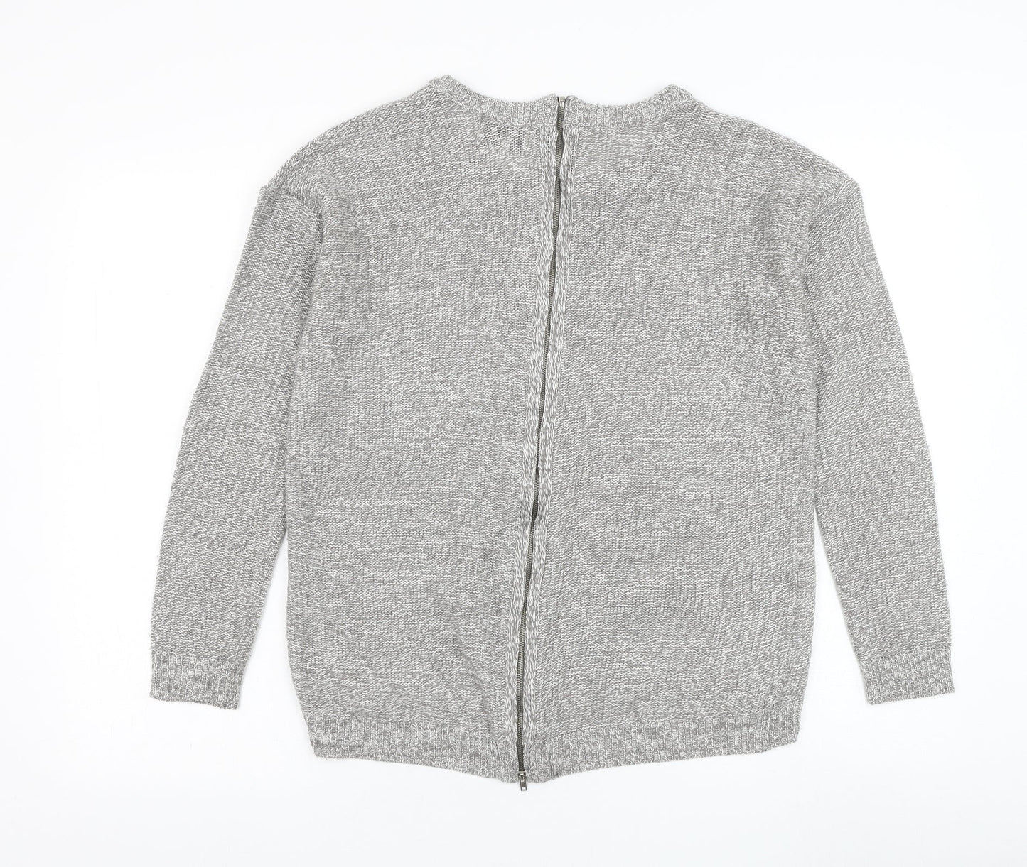 Womens UK Size S Papaya Grey Pullover Jumper