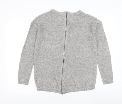 Womens UK Size S Papaya Grey Pullover Jumper