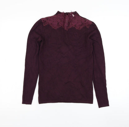 Womens UK Size S Warehouse Purple Pullover Jumper