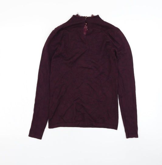 Womens UK Size S Warehouse Purple Pullover Jumper