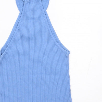 Womens UK Size 6 River Island Blue Jersey Tank