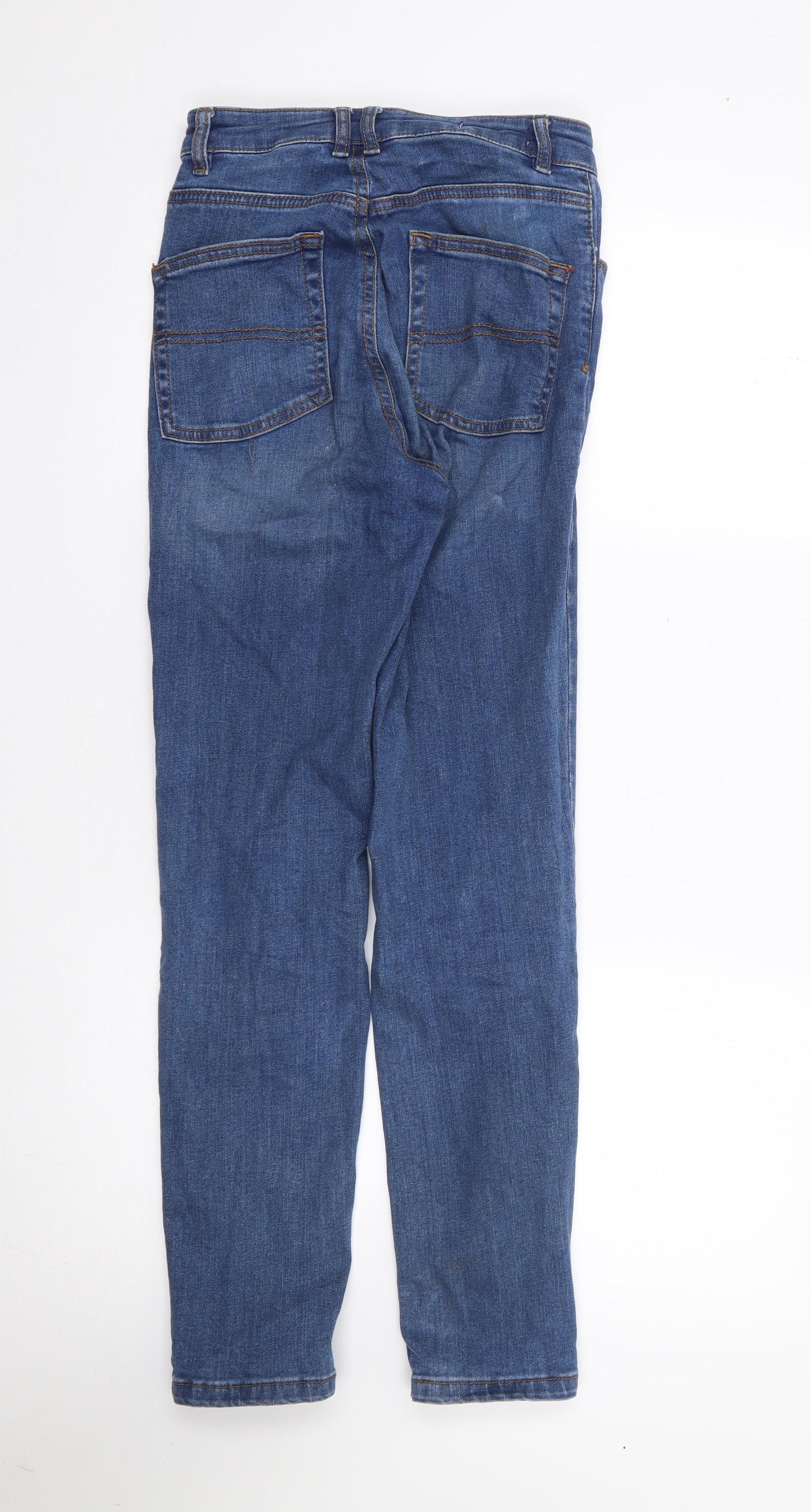 COLLUSION Womens Blue  Cotton Mom Jeans Size 25 L32 in Slim Zip