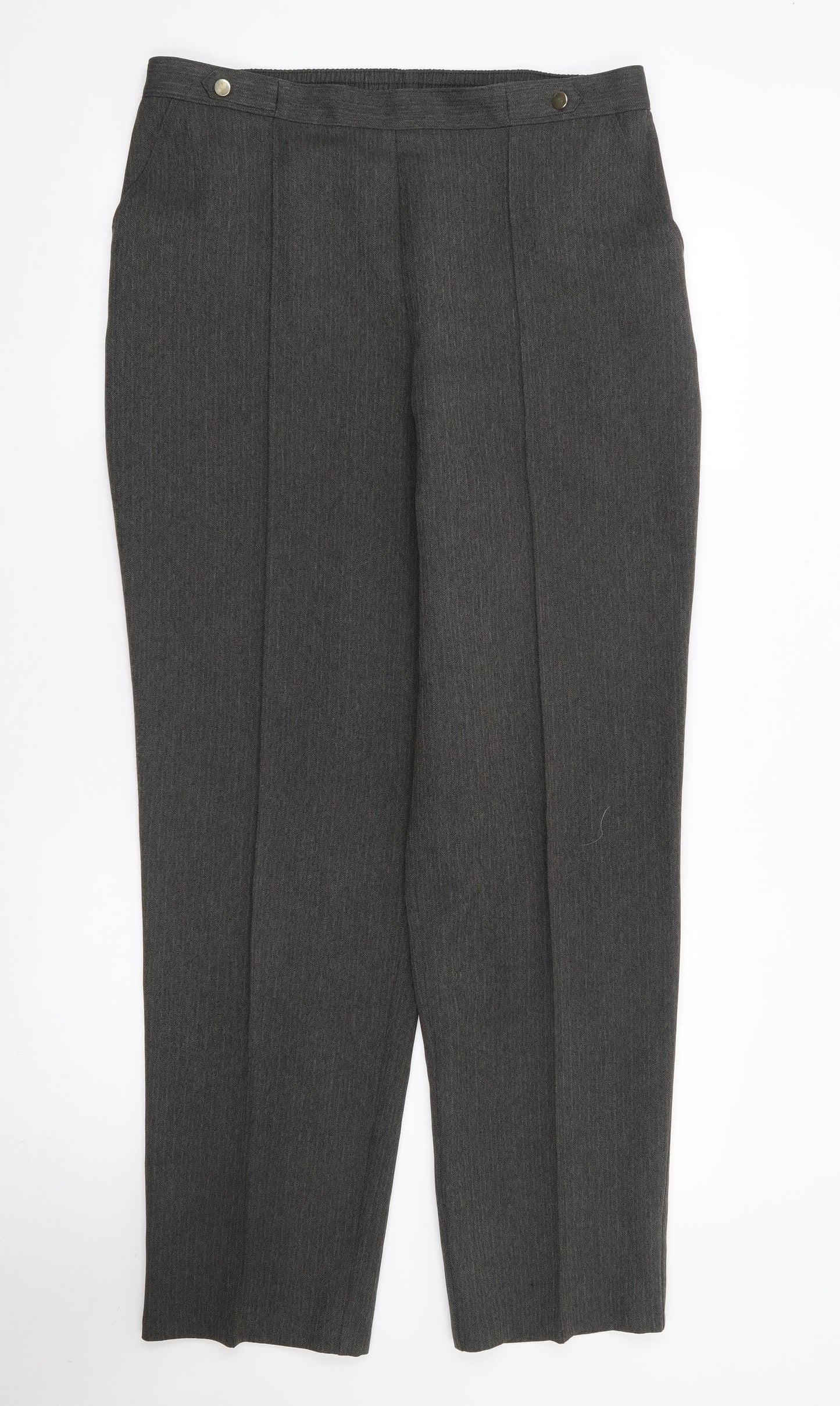 Womens UK Size 14 Marks and Spencer Regular Fit  Brown Trousers