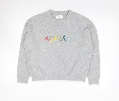 Womens UK Size S Springfield Grey Pullover Jumper
