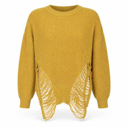 Cameo Rose Womens Yellow Round Neck Acrylic Pullover Jumper Size 10