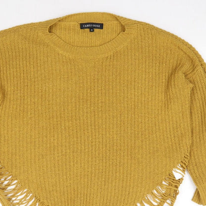 Womens UK Size 10 Cameo Rose Yellow Pullover Jumper