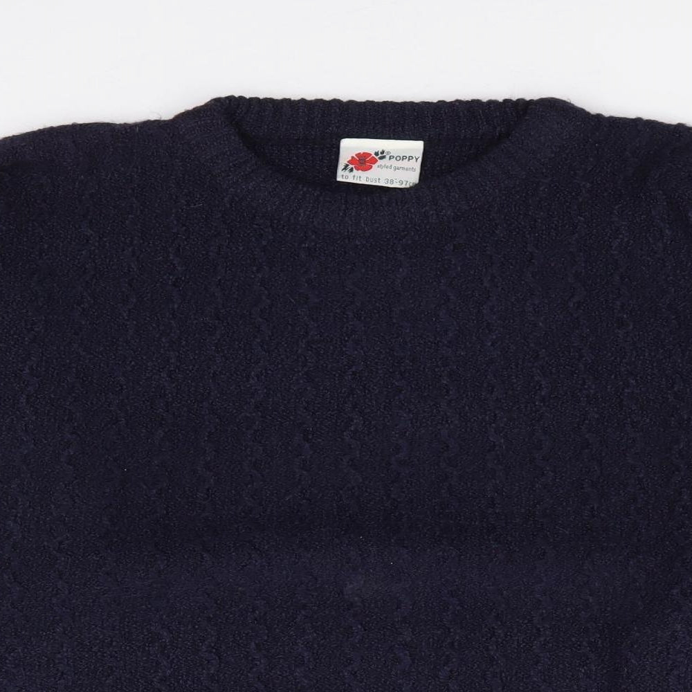 Womens UK Size 38 Poppy Blue Pullover Jumper