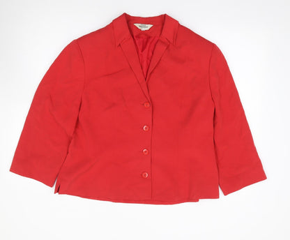 Whimsy Womens Red  Polyester Jacket Suit Jacket Size 16