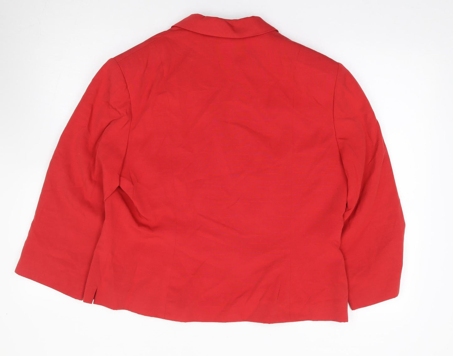 Whimsy Womens Red  Polyester Jacket Suit Jacket Size 16