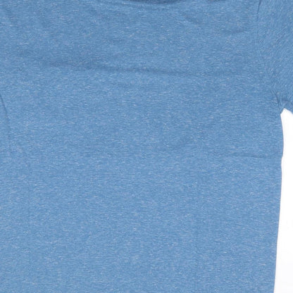 W&B Mens Blue  Polyester  Polo Size L Collared Pullover