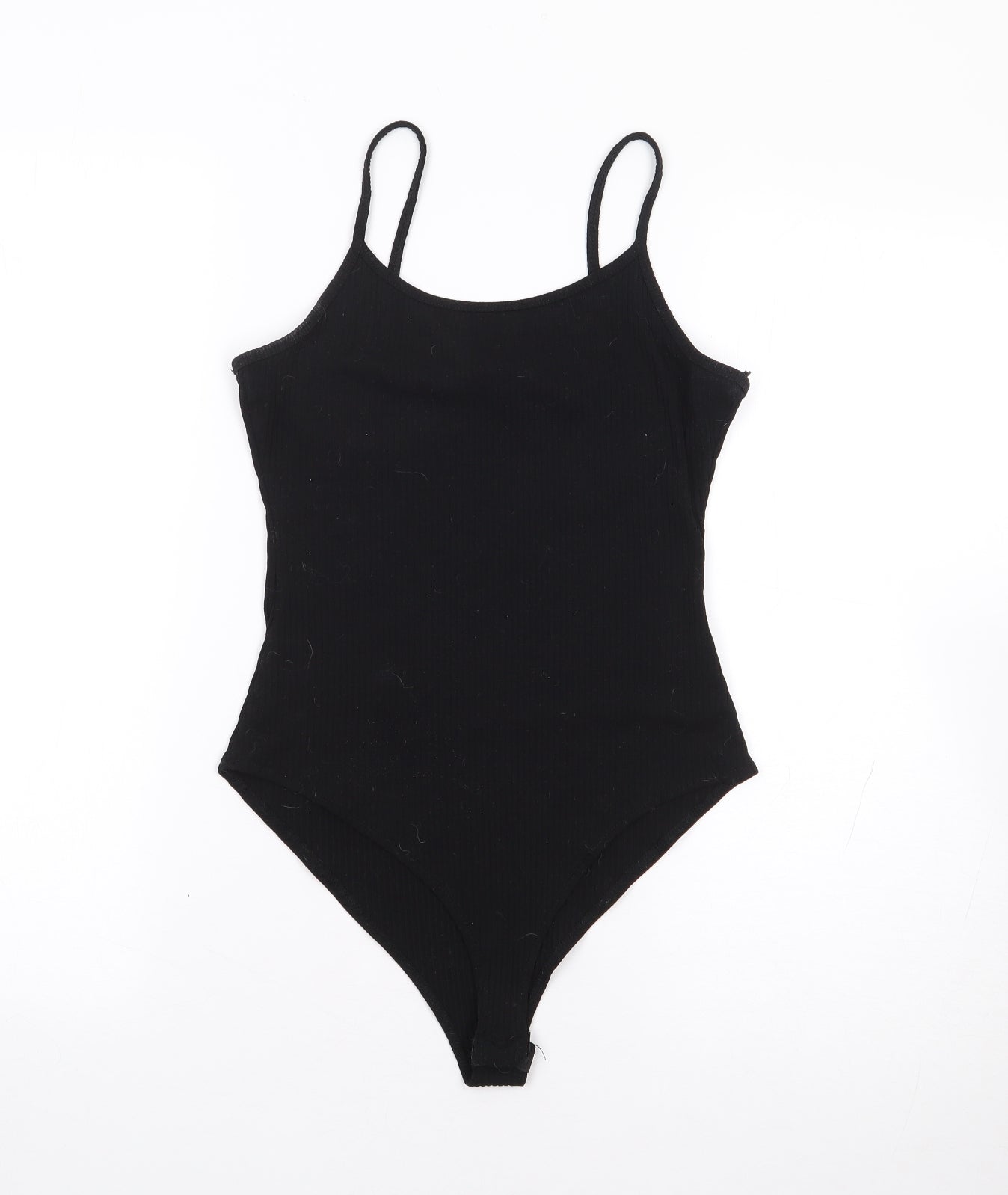 Primark Womens Black  Polyester Catsuit One-Piece Size 2XS  Snap - Ribbed