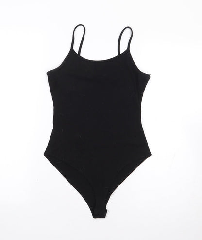 Primark Womens Black  Polyester Catsuit One-Piece Size 2XS  Snap - Ribbed