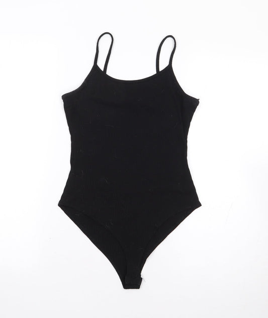 Primark Womens Black  Polyester Catsuit One-Piece Size 2XS  Snap - Ribbed