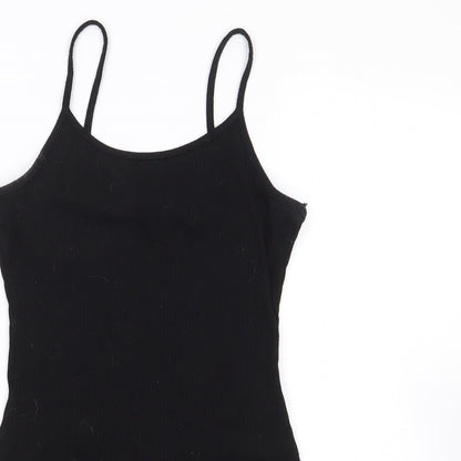 Primark Womens Black  Polyester Catsuit One-Piece Size 2XS  Snap - Ribbed