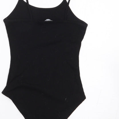 Primark Womens Black  Polyester Catsuit One-Piece Size 2XS  Snap - Ribbed