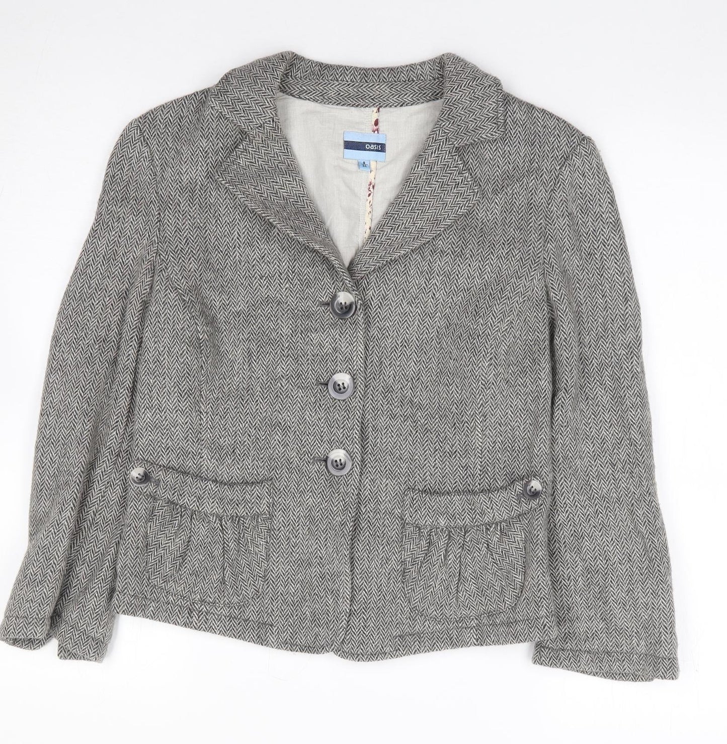 Womens UK Size 8 Oasis Black Jacket