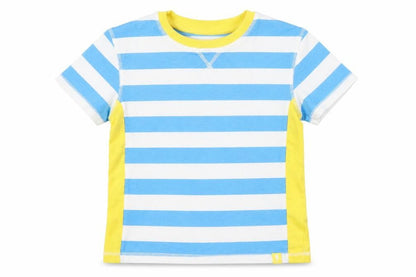 Willow Girls Multicoloured Striped Cotton Basic T-Shirt Size 9-10 Years Crew Neck