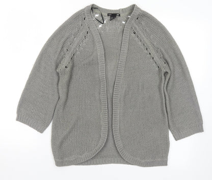 Womens UK Size XS H&M Grey Cardigan Jumper