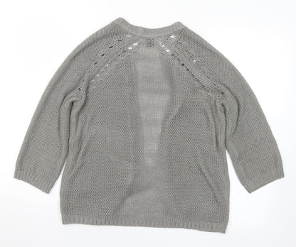 Womens UK Size XS H&M Grey Cardigan Jumper
