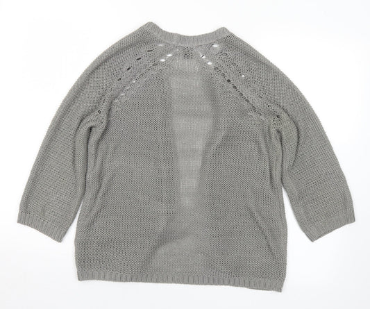 Womens UK Size XS H&M Grey Cardigan Jumper
