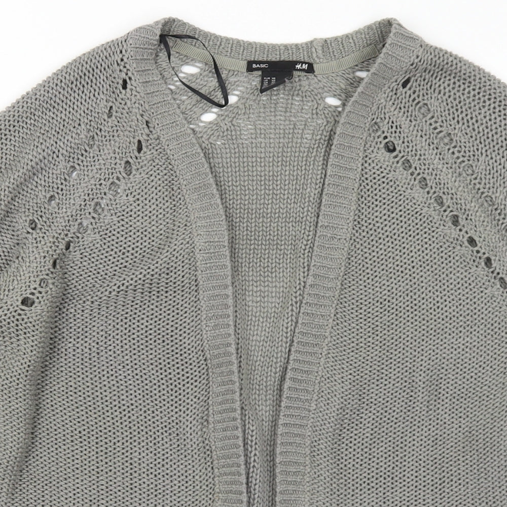 Womens UK Size XS H&M Grey Cardigan Jumper