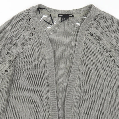 Womens UK Size XS H&M Grey Cardigan Jumper