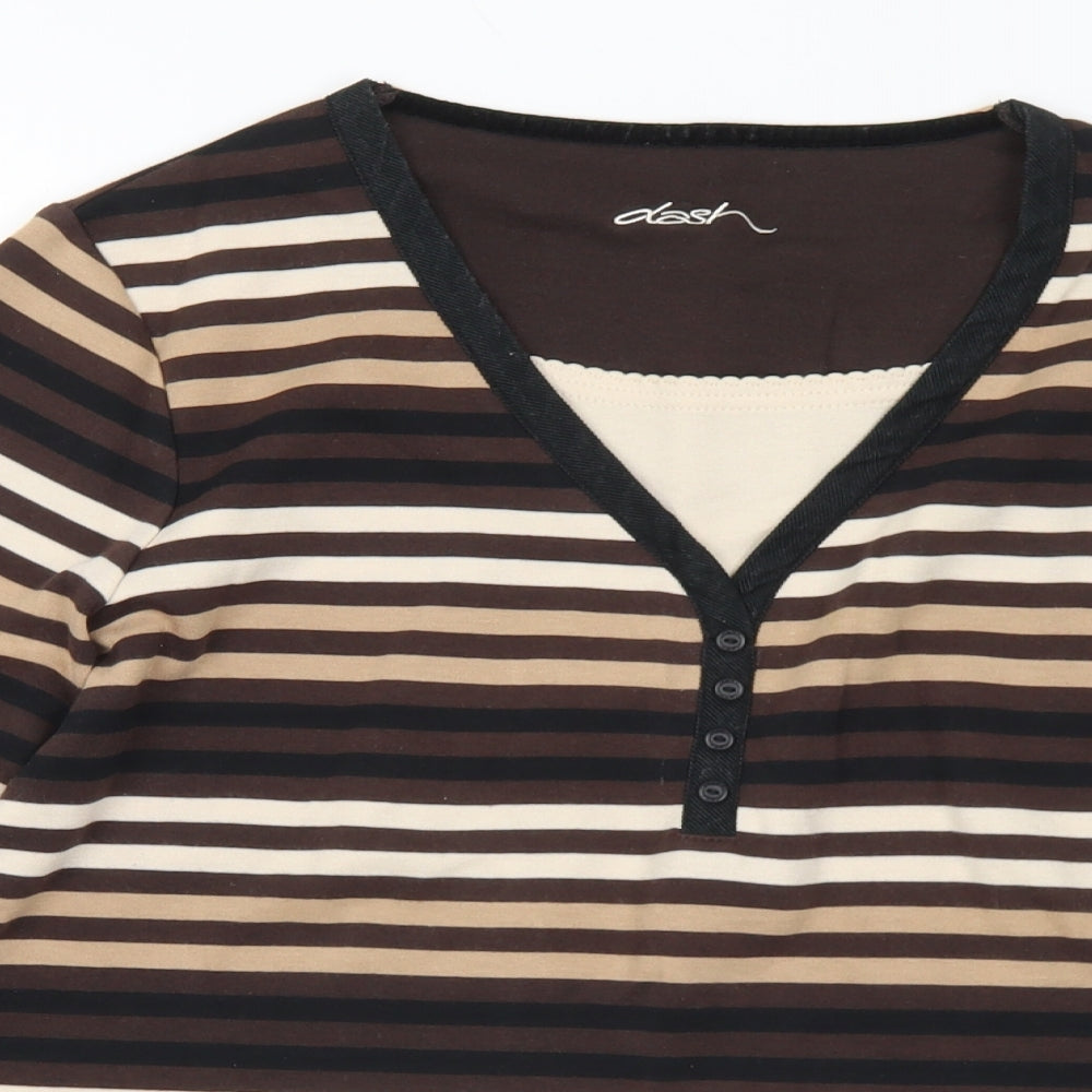 Womens UK Size 12 DASH Brown Pullover Jumper