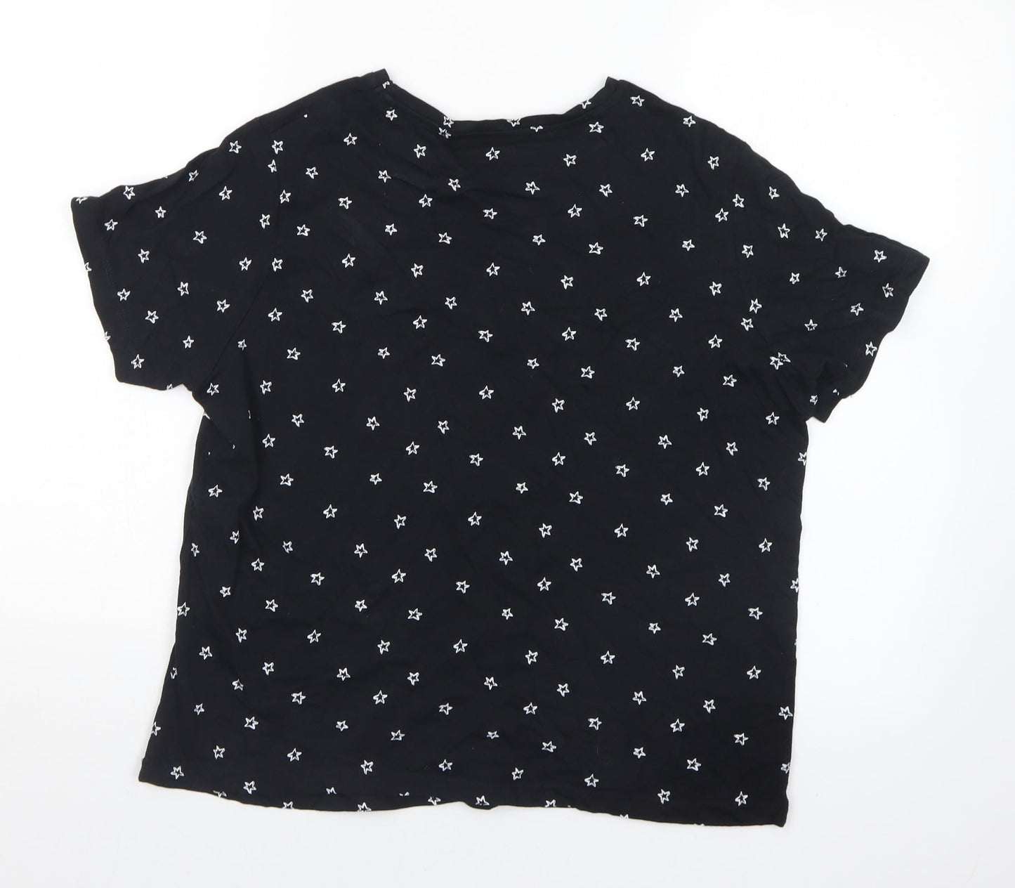 Womens UK Size M Dunnes Stores Black Basic T-Shirt