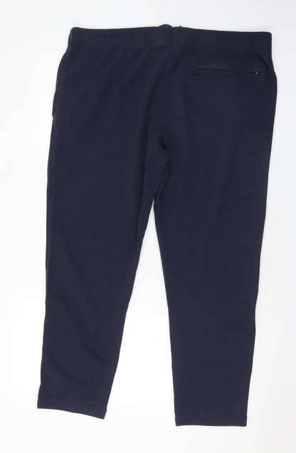 Preworn Mens Blue  Polyester Jogger Trousers Size 38 in L28 in Regular Drawstring