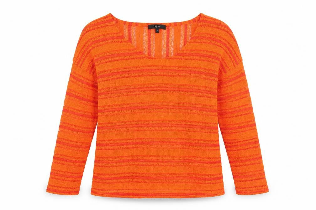 Womens UK Size 6 NEXT Orange Pullover Jumper