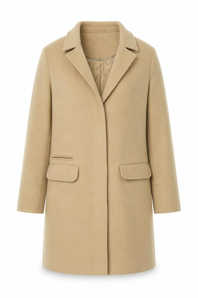 Womens UK Size 8 Topshop Beige Pea Coat