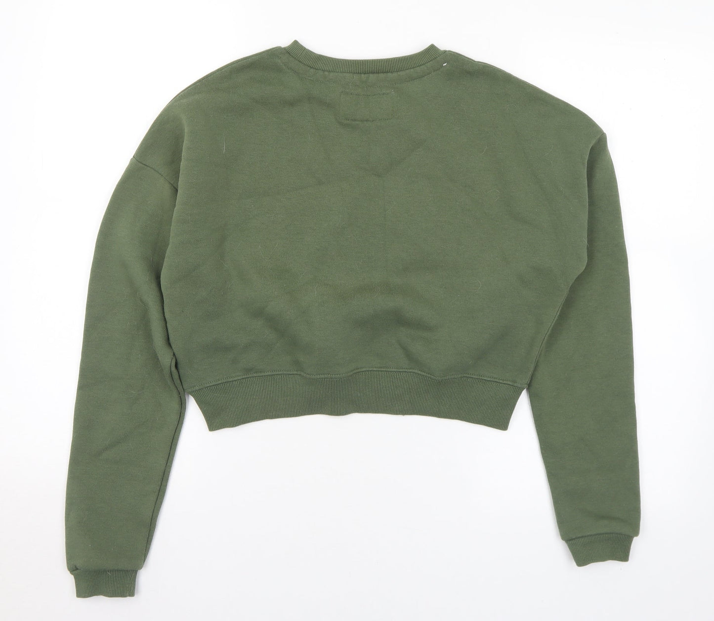 Russell Athletic Womens Green  Cotton Pullover Sweatshirt Size S   - Cropped. RSL