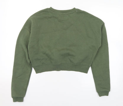 Russell Athletic Womens Green  Cotton Pullover Sweatshirt Size S   - Cropped. RSL