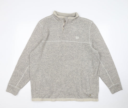 George Mens Grey High Neck  Polyester Pullover Jumper Size 2XL