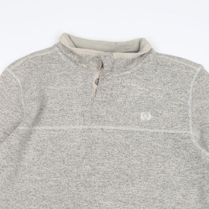 George Mens Grey High Neck  Polyester Pullover Jumper Size 2XL