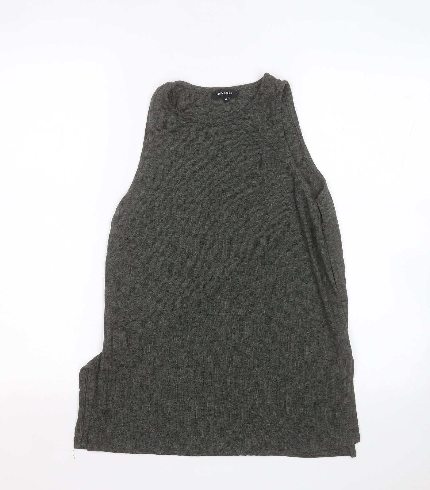 Womens UK Size 10 New Look Green Basic Tank