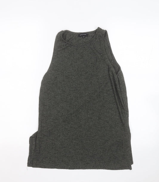 Womens UK Size 10 New Look Green Basic Tank
