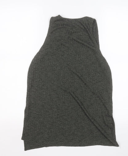 Womens UK Size 10 New Look Green Basic Tank