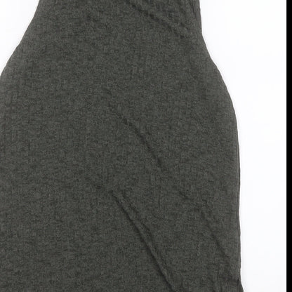 Womens UK Size 10 New Look Green Basic Tank